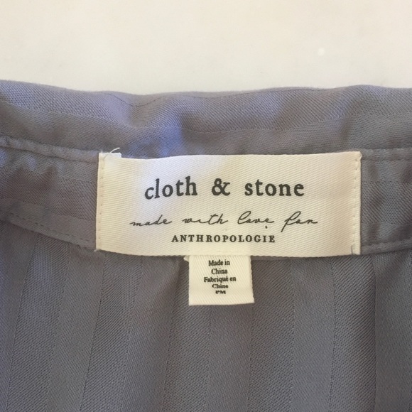Anthropologie Cloth & Stone Blue Grey Button Down - Picture 7 of 13